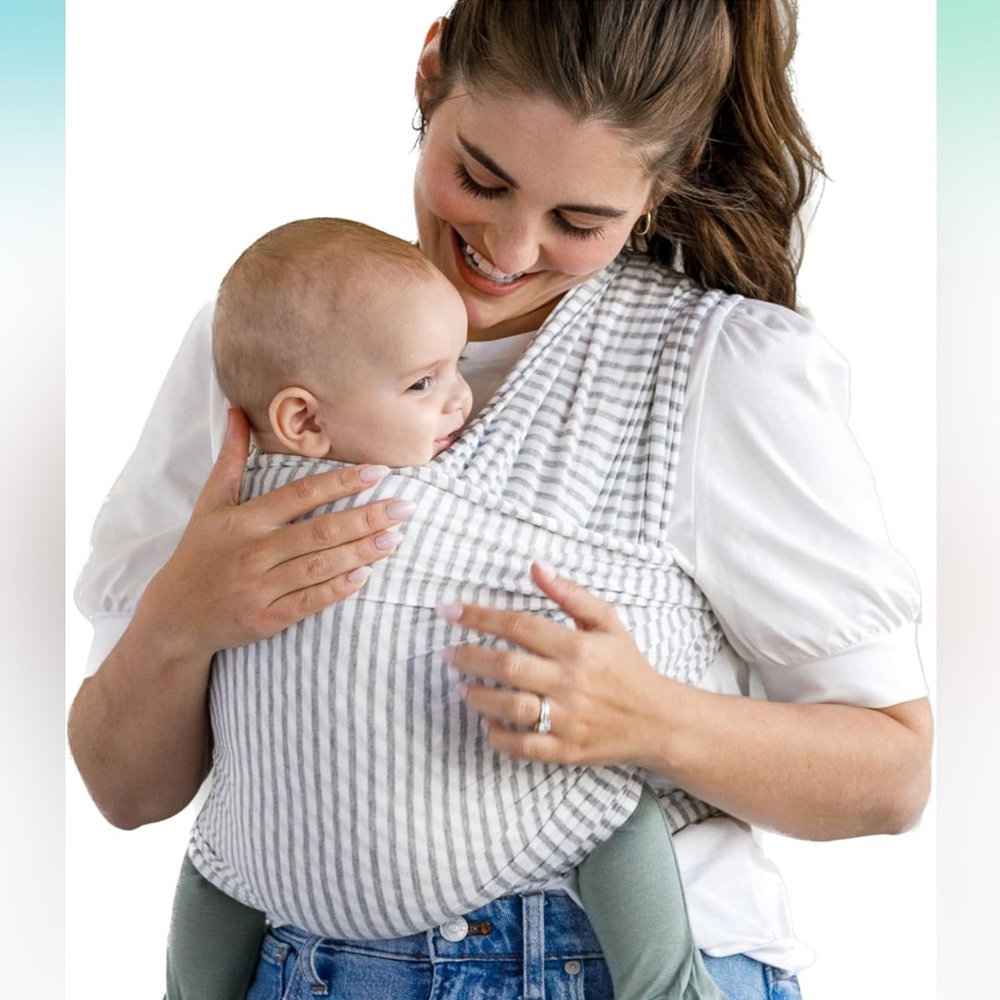 Solly Baby Tencel Modal  Wrap in Natural/Grey Stripe